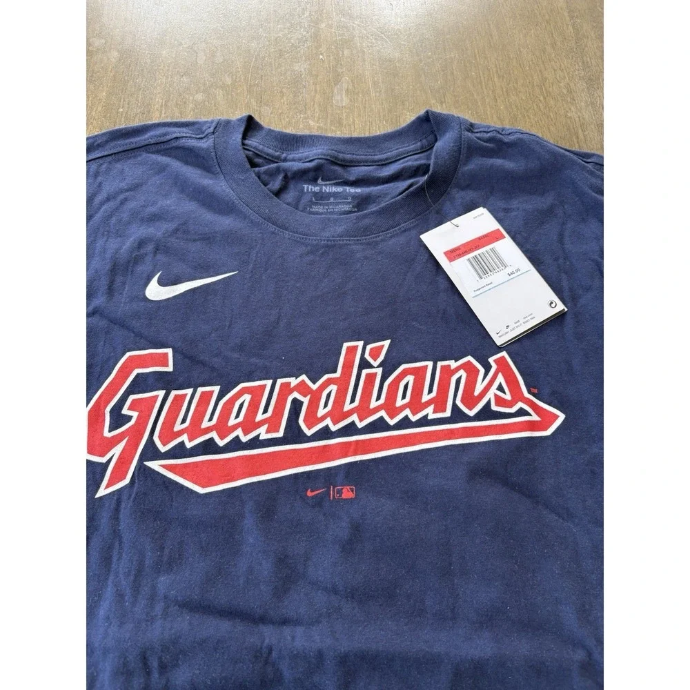 NWT The Nike Tee Size‎ Large Cleveland Guardians #57 Bieber Short Sleeve T Shirt
